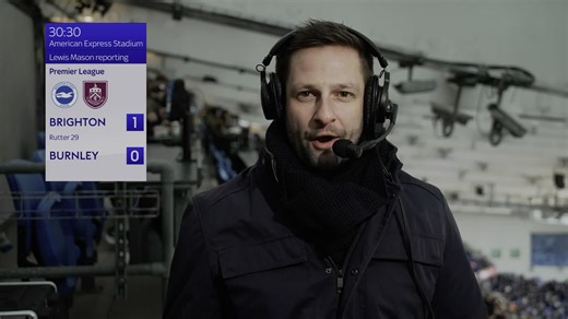 GOAL! A dominant first half from Brighton has been awarded with the lead against Burnley and it's Georgino Rutter with the opening goal 🔵⚪️ | Sky Sports Football