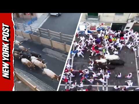 Chaos After Runners Are Trampled in Spain’s Annual Bull Run