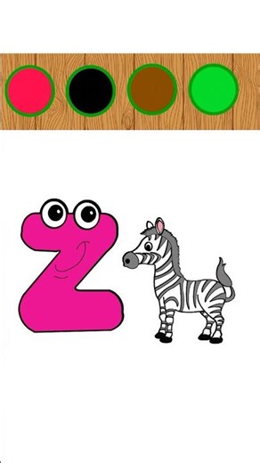 Z for Zebra Coloring Video | Fun Alphabet Coloring #alphabet #coloring
