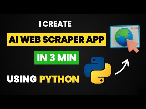 I Create AI Web Scraper App in 3 Min Using Python and Machine Learning & Python Projects