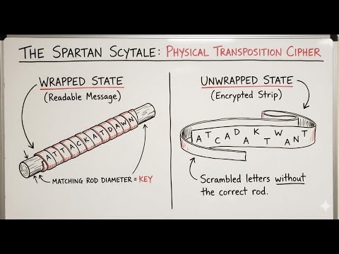 Ancient cryptography - Spartan Scytale #cybersecurity #cryptography