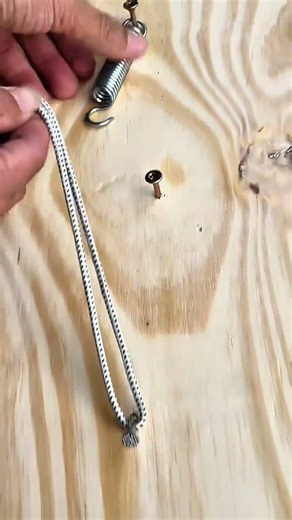 a simple way to install springs easily using rope and nails #diy #tips #tricks