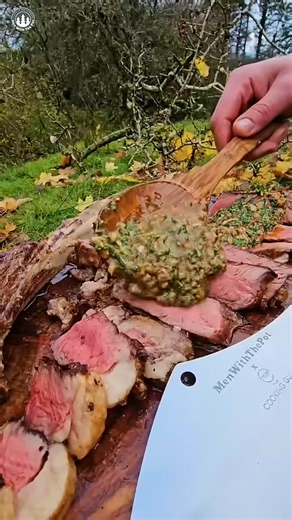 Watch how this tomahawk steak soaks in a butter bath