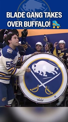 Blade Gang Energy at Sabres Playoff Game 🛼💛💙