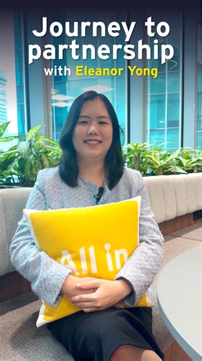🌟 Meet Eleanor Yong, a partner with the Assurance team at EY. Eleanor's journey at EY began with her first full-time job and has led her to become a partner. Her path has been shaped by pivotal moments and with the guidance of inspiring mentors. She embraced challenges, from leading large-scale engagements to participating in the Global Exchange Program in Houston, each experience contributing to her growth. Eleanor highlights the value of the supportive culture at EY, where diverse perspective