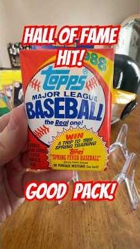 1988 Topps baseball cards old / vintage wax pack opening rip. Hall of Fame hit!