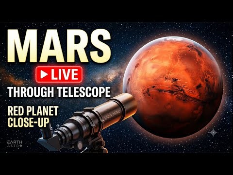 LIVE: Mars Live Stream Through Telescope & NASA Data! 🔴🚀 #EarthAstro