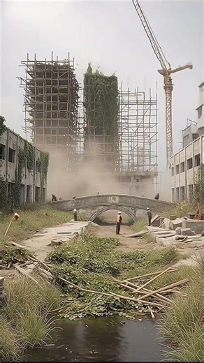 Old Building Demolition & Amazing New Construction Transformation 🏗️🔥 | Satisfying Rebuild