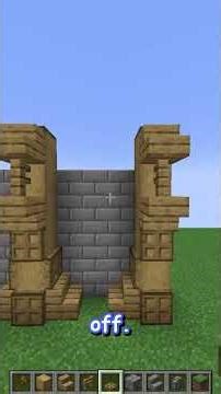 how to build an OAK STONEBRICK WALL in minecraft!! update 1.21 #shorts