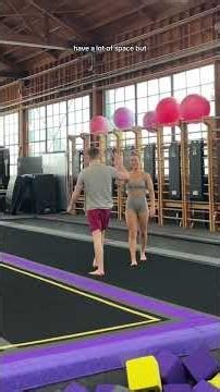 Teaching a male gymnast my perfect 10 floor routine🤸🏼🤭 #gymnastics #vlog #challenge