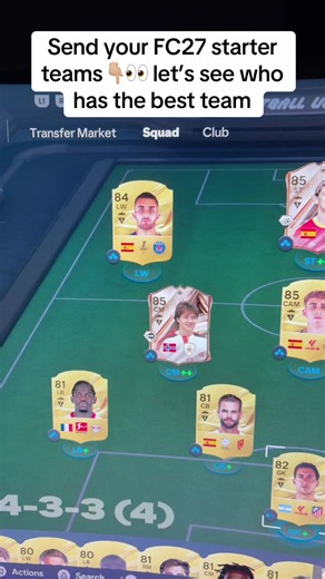 Send your FC27 starter teams👇🏼👀 let’s see who has the best team#fifa #eafc27 #fc27 #eafc
