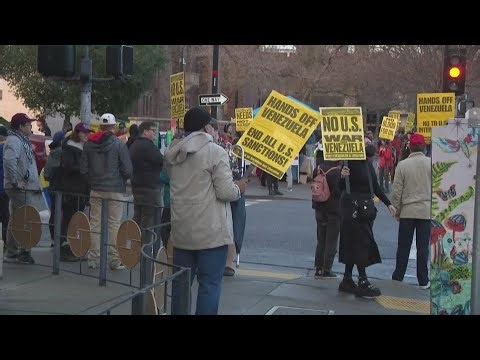 Sacramento protesters, Miami celebrations follow claimed capture of Maduro