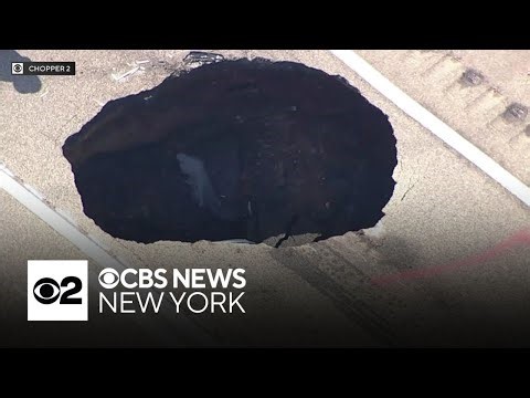 Sinkhole on Long Island Expressway causes traffic backups