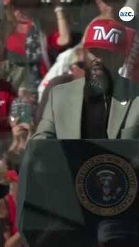 Legendary boxer shows support at Trump's rally in Arizona