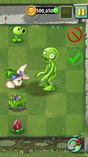 PvZ 2 - Four Cell Attack - Devour Bloom & Other Plants Vs Slime Zombie - New Zombie #shorts #pvz2