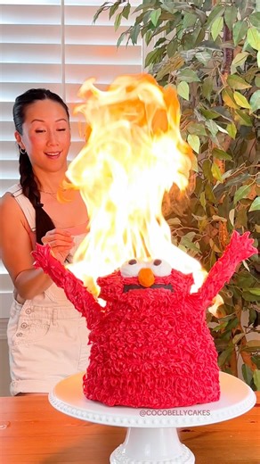 Making the Fire Elmo meme in real life