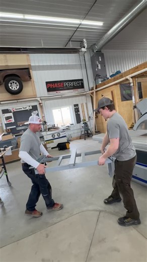 Yesterday Jonathan from @feldergroupcanada flew all the way out from Ontario to come assemble, fine tune and test the new @feldergroupusa K945S slide table saw! Jonathan has been putting together and commissioning Felder equipment for the past 6 year and this guy knows what he’s doing and knows how to work! Very efficient and knows the Felder machines inside and out! My last three slide saws I assembled myself but with the Felder and the additional electrical components, PCS system and digital d