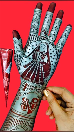 full hand bridal mehndi stencil/how to use mehndi stcker#stencil#bridalmehndi#viral#stencil#sticker