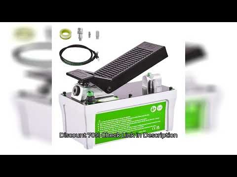 SucceBuy Air Hydraulic Pump 10,000 PSI 1/2 Gal Reservoir Foot Actuated Air Treadle for Auto Body Fra