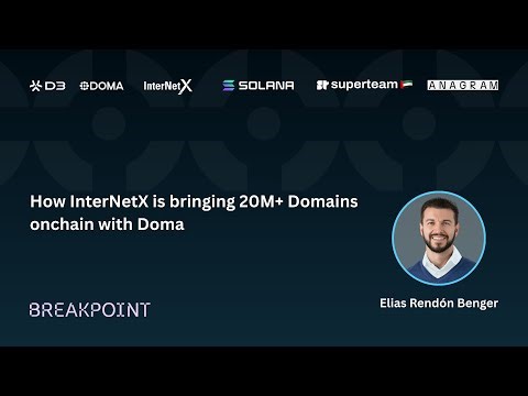 How InternetX Is Bringing 20M+ Domains Onchain with Doma | Feat. Elias Rendón Benger (Abu Dhabi)