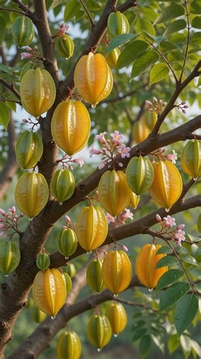 Growing Star Fruit Tree from Seed to Harvest 🌿⭐ Exotic Fruit Time-Lapse #naturemagic #fruit