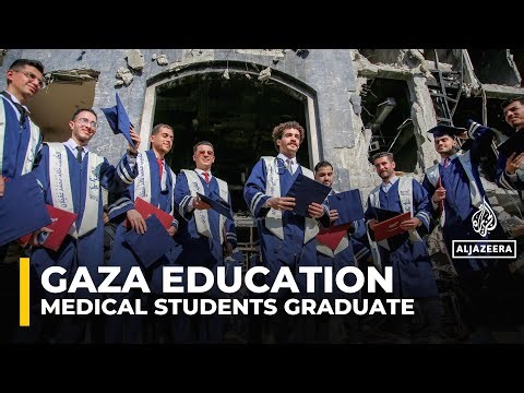 Palestinian medical students graduate in ruins of Gaza’s destroyed al-Shifa Hospital