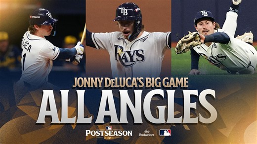 ALL ANGLES of Jonny DeLuca's INCREDIBLE PERFORMANCE in World Series Game 4 for the Rays!