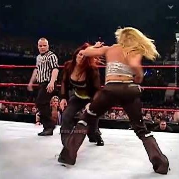 Lita vs. Trish Stratus (with Chris Jericho & Christian) | WWE #wwehighlights #shortsfeed