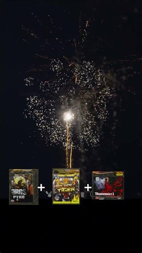 Orcs pyro x golden tiger x thunder bolt #fireworks #fireworksmania
