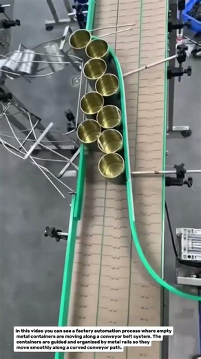 Smart Conveyor System Organizing Metal Containers | Satisfying Factory Automation.