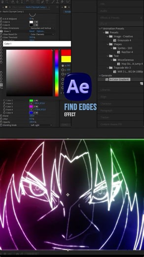 Edge Detection in After Effects 😍#shorts