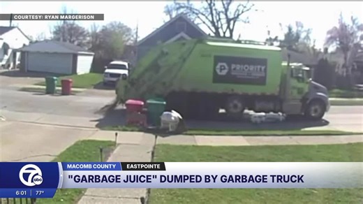Priority Waste truck caught on video dumping 'garbage juice' in Eastpointe