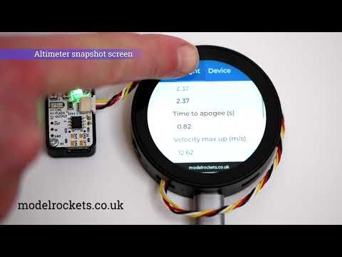 Altimeter snapshot screen. Works with Mercury V1 altimeter.