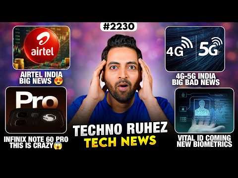 Airtel India Big News😱,4G-5G Bad News,vivo T5 Pro India,Infinix Note 60 Pro India,New Vital ID😍