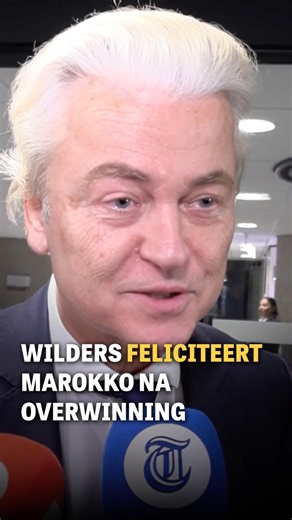 Wilders feliciteert Marokko na overwinning