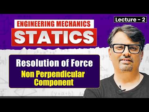 STATICS | Resolution Of Force Non Perpendicular Component | Full Concept By GP Sir