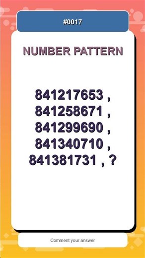 Number Pattern Challenge #0017 | Find the Missing Number Fast