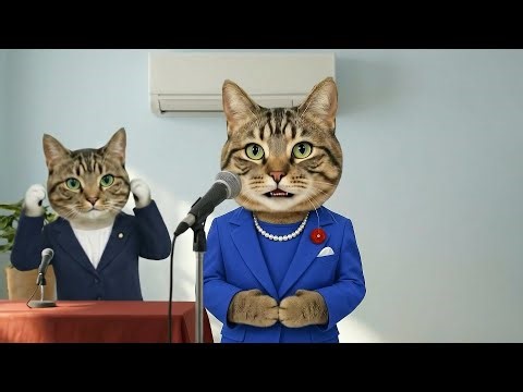 【くらしのマーケットのCM】ねこ総理大臣の就任演説が意味不明すぎた＜1,000円クーポンがもらえるキャンペーン実施中！＞