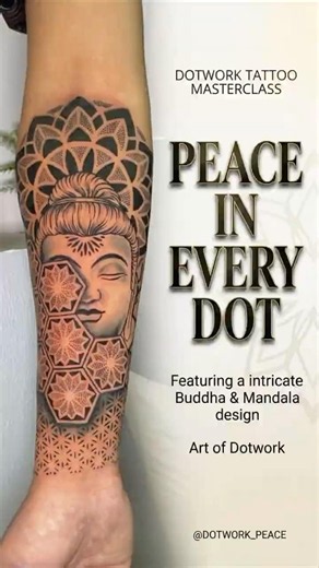 Buddha Sacred Geometry Tattoo 🧘‍♂️ | Peace, Energy & Perfect Dotwork | Tapas Tattoo Nepalgunj