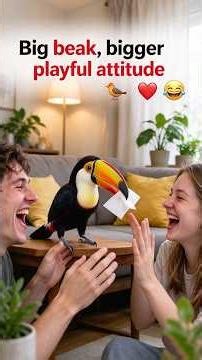 Big beak, big mischief 🦜#toucan#birds#funnyanimals#pets