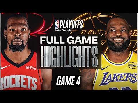LAKERS vs ROCKETS FULL GAME 4 HIGHLIGHTS APRIL 26, 2026 NBA HIGHLIGHTS TODAY | NBA 2K26 GAMEPLAY