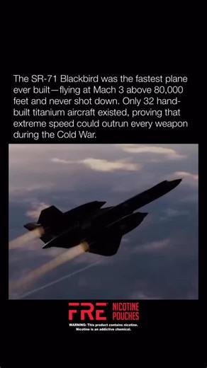 3.1M Commanders on Instagram: "The Lockheed SR-71 Blackbird, the fastest aircraft ever created, cost $34 billion and was never brought down. Flying above 80,000 feet at Mach 3, it consistently outran Soviet missiles on Cold War missions over Vietnam and Russia. Just 32 were built, each hand-crafted to collect intelligence beyond satellite reach, proving that extreme speed can outweigh stealth when weapons can’t keep up."