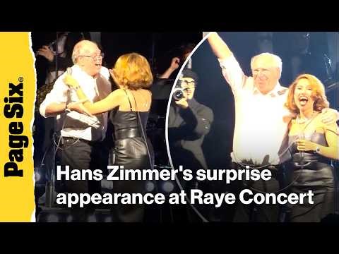Hans Zimmer makes surprise appearance at Raye Concert