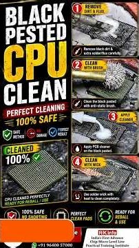 Black Pasted CPU Clean Easy Method | CPU Repair | Chip Level Repair | AK Info Institute