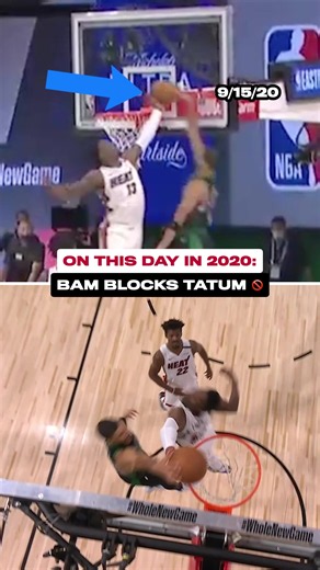 Six years ago today, Bam Adebayo came up with a HUGE block on Jayson Tatum to seal Game 1 of the Eastern Conference Finals 🔥 #bamadebayo #jaysontatum #heat #celtics #nba