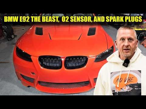 BMW E92 AKA( BEAST) replacing o2 sensors and spark plugs and friends💯💥