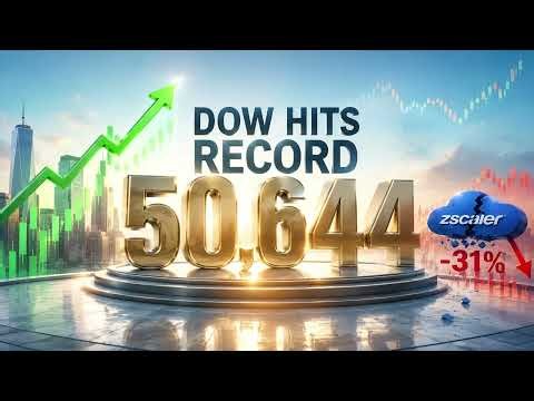 Dow Hits Record 50,644 While Chip Stocks Stall and Zscaler Drops 31%