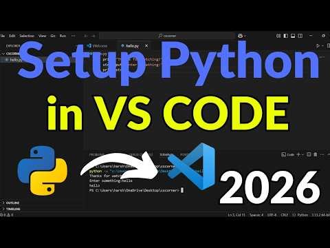 Setup Python in Visual Studio Code on Windows 10/11 [2026] | Run First Python Program