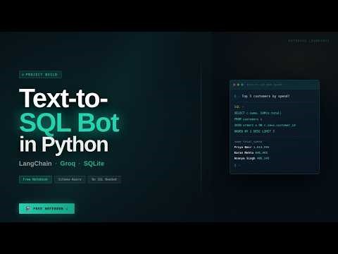 Build a Text-to-SQL Bot in Python — Ask Your Database in Plain English | Free Notebook