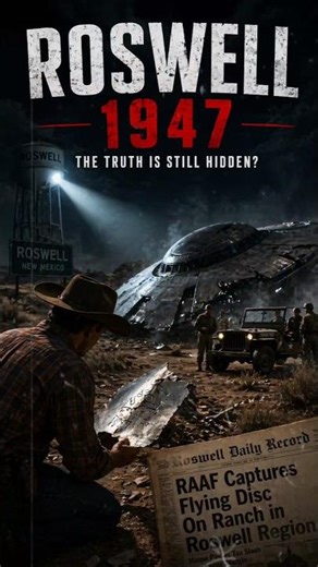 Roswell Incident 1947 👽 UFO Crash Ya Government Secret? | factovity/ ‪@FactTechz‬ #shorts #alien